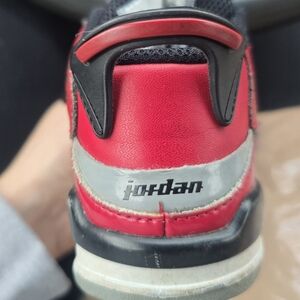 Jordan Kids Red and Black Sneakers